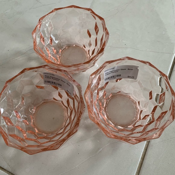 Other - Jeanette Cubist Pink Depression Glass bowls